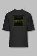 T-Shirt Oversize "Fantastico" – Schwarz