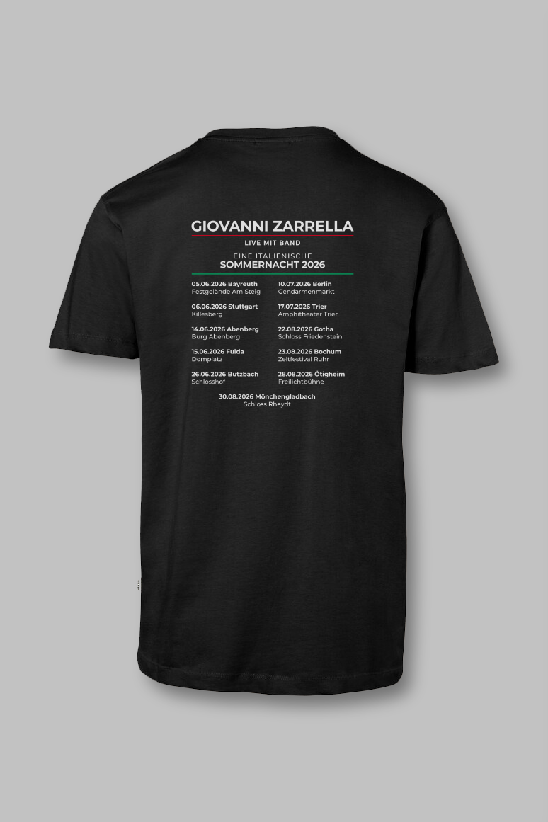 T-Shirt "Tourshirt 2026" – Schwarz