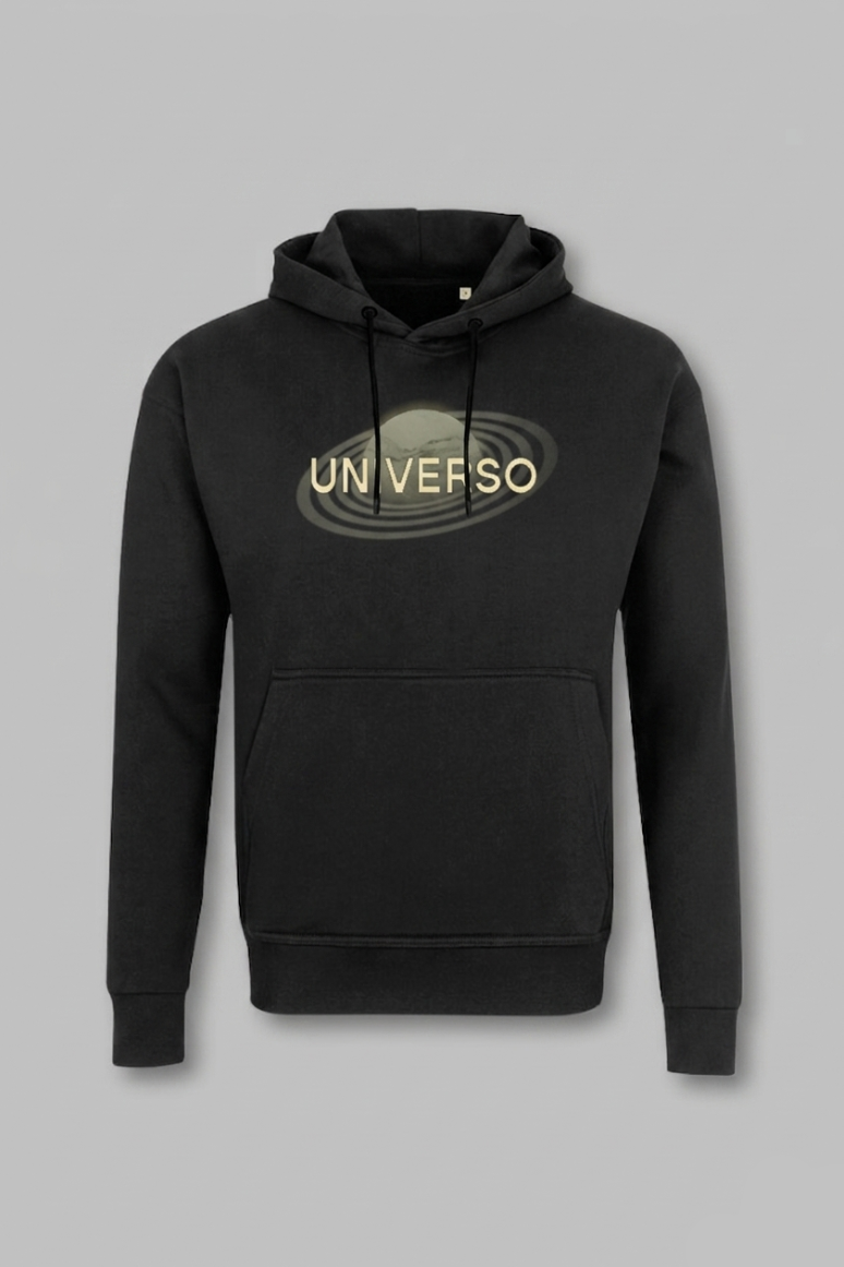 Hoodie "Universo Planet" – Schwarz